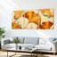 Tableau abstrait sur toile tendue, motif feuille de ginkgo, décoration automnale moderne (paquet de 3)-1784217643