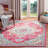 Felty Oriental Fuchsia / Blue Area Rug-764143006