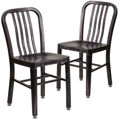 Commercial Grade Metal Indoor-Outdoor Bistro Chair