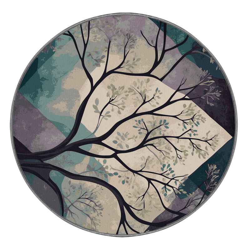 Starlight Vines Rug, Round 7'