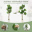 180 cm H Faux Fiddle Leaf Fig Tree Plant in Cement Freestanding  Planter