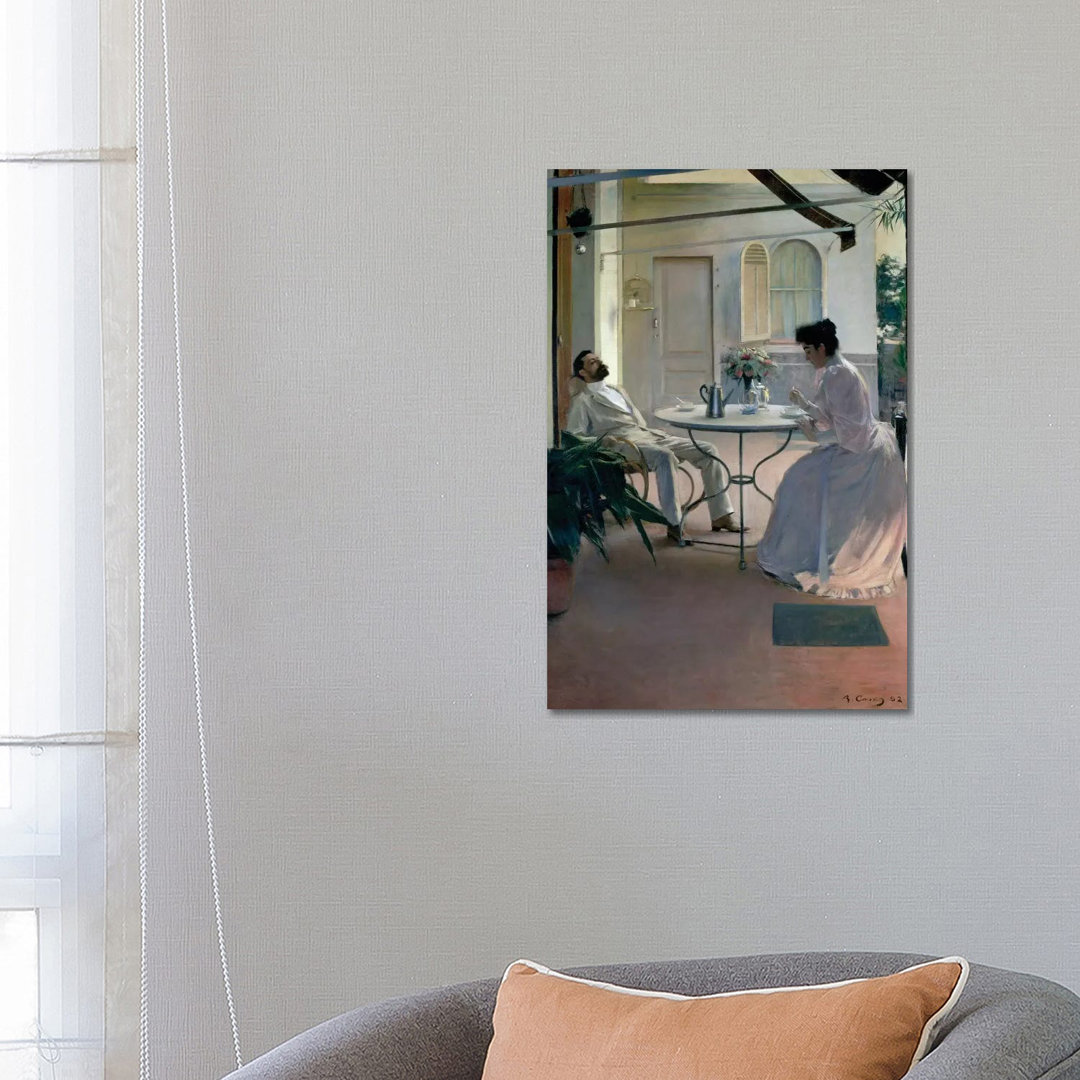 Open Air Interior, Barcelona, 1892 by Ramon Casas I Carbo - Wrapped Canvas Gallery-Wrapped Canvas Giclée