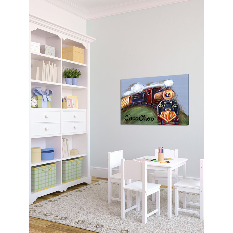 « choochoo », reproduction d’art sur toile tendue, H 24 po x l 36 po x P 1,5 po
