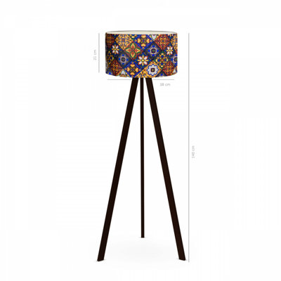 55.1'' Black Tripod Floor Lamp