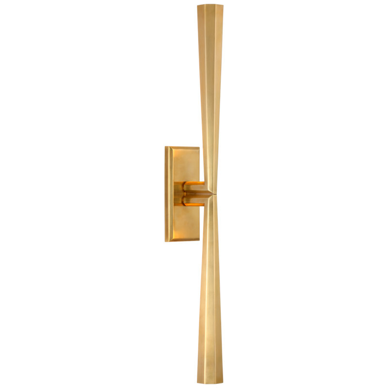 Thomas O'Brien Galahad Linear Sconce, Hand-Rubbed Antique Brass