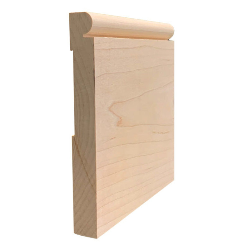 Moulure de plinthe perlée 5-1 / 4 po x 11/16 po EWBB26. Sans finition, Érable
