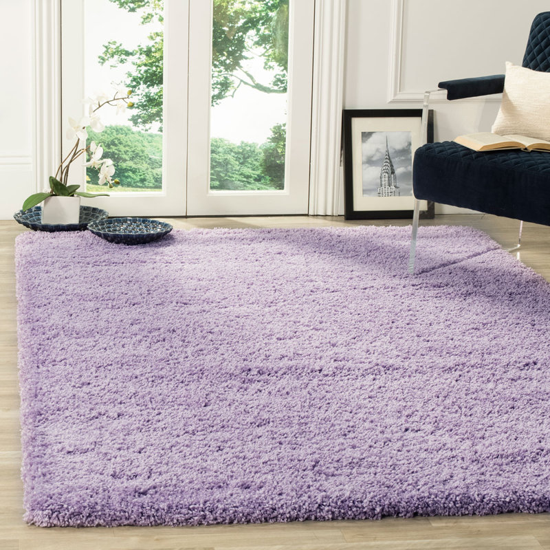 Antowan Solid Colour Shag Area Rug, Rectangle 60 x 110cm