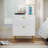 24.4" Tall 2-Drawer High Gloss Nightstand-2111079104