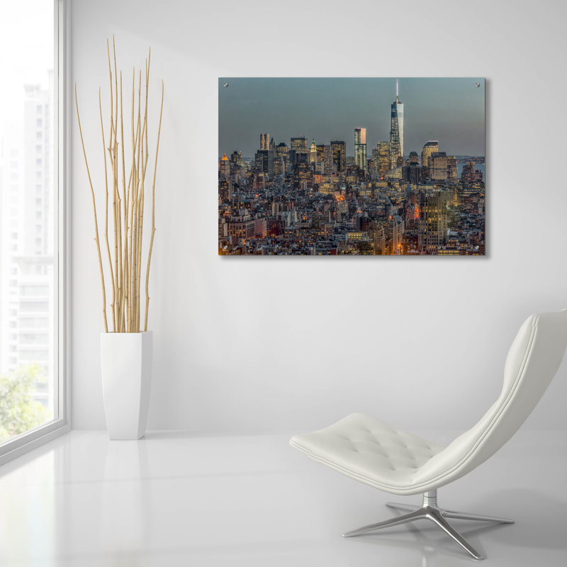 «Downtown Skyline 12» par Richard Silver, H 24 po x l 36 po x P 0,2 po