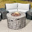 Orsin 6 Person Outdoor Conversation Set With Fire Pit Table