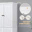 Armoire de rangement pour garde-manger autoportante de 72,5 pouces de hauteur avec portes à fermeture douce et tablettes réglables pour la salle à manger