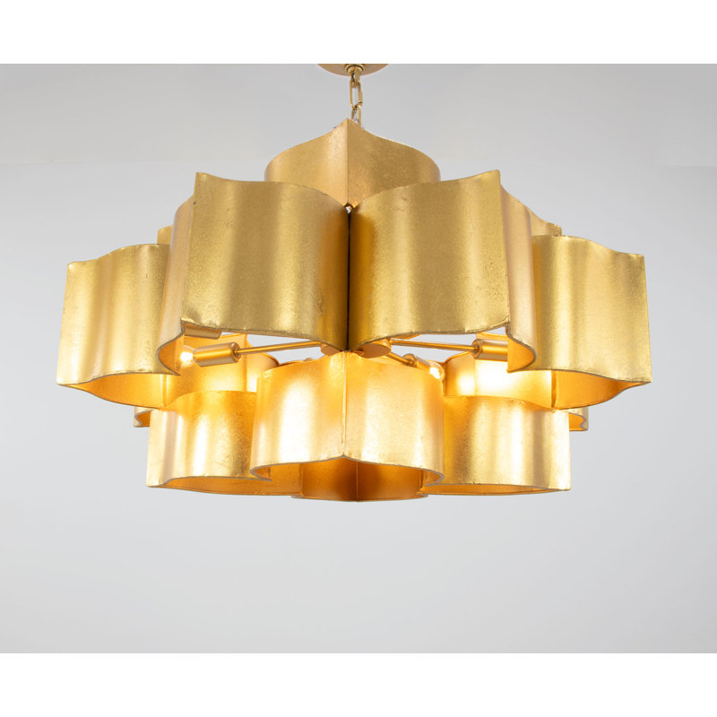 Lana 8 - Light Chandelier, Gold