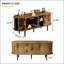 Console télé 47 po avec porte coulissante et compartiment de rangement moderne - brun