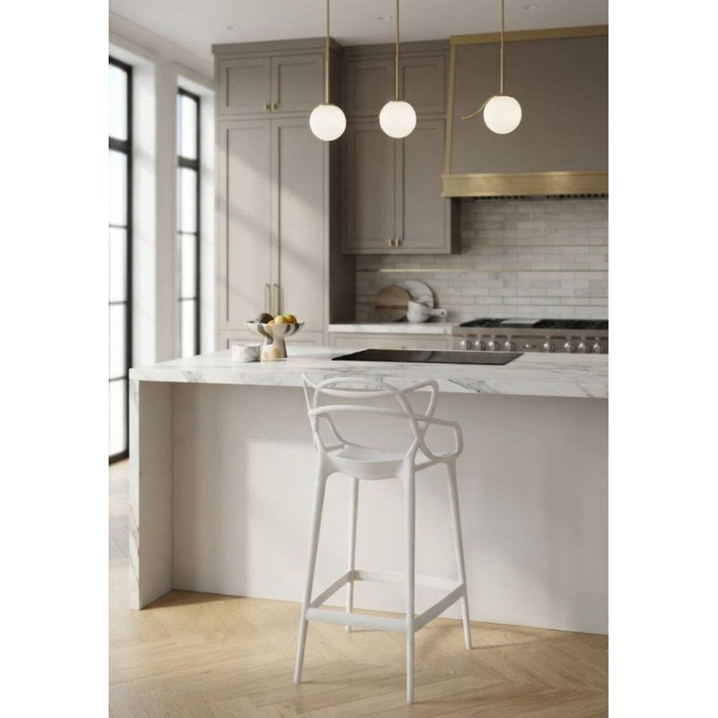 Tabouret de comptoir en plastique Monna