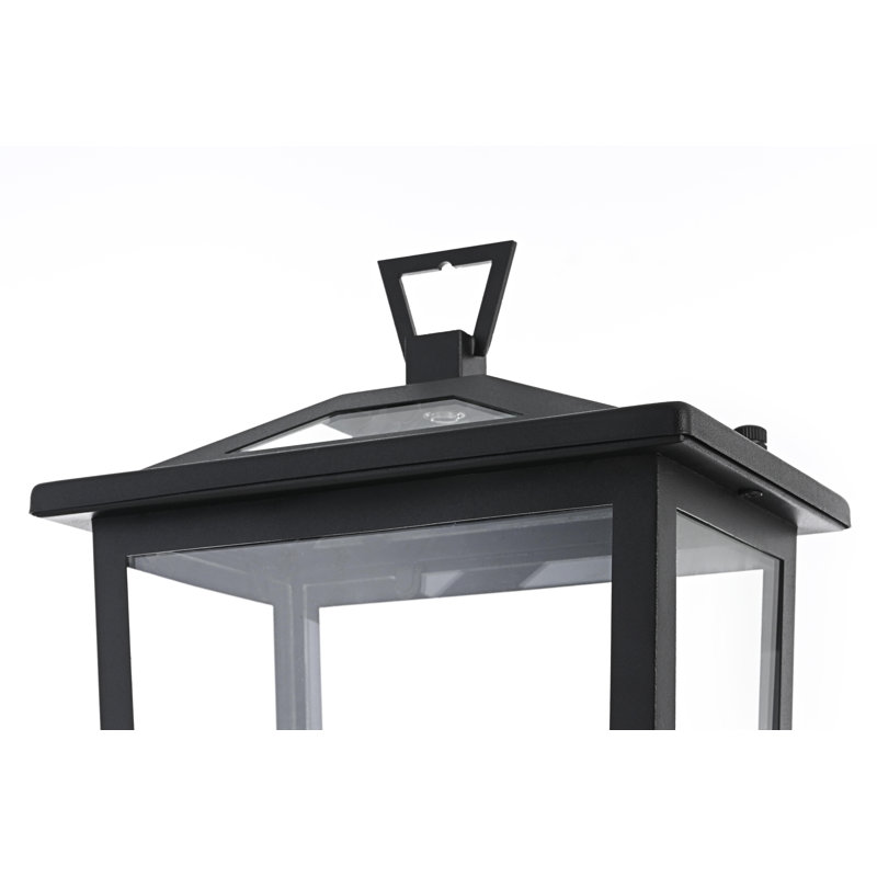 Lampadaire d'extérieur noir de 8,5 pouces Jamila