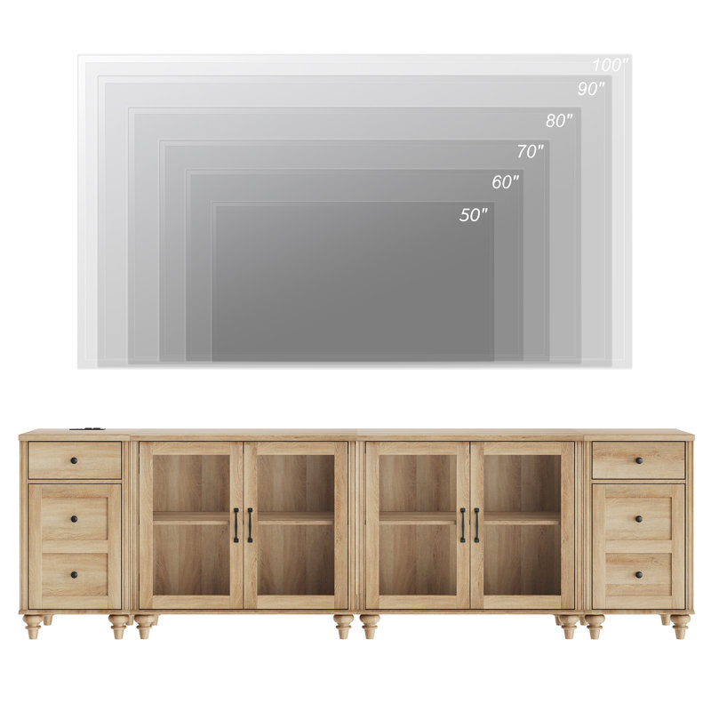 Scarlett TV Stand for TVs up to 85", Oak