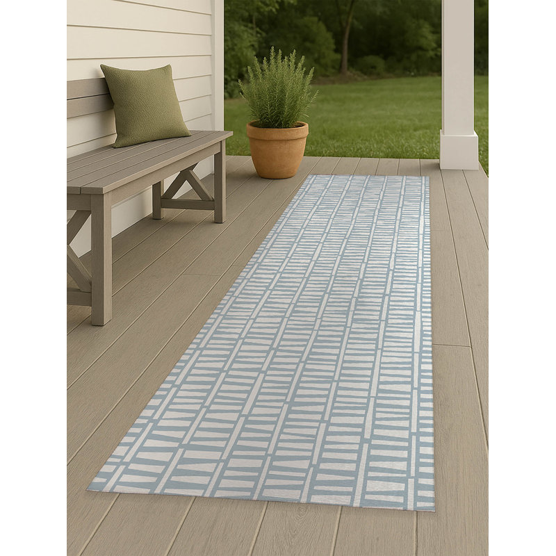 Heritage Haven Non-Slip Outdoor Rug, Runner 2'6" x 8'