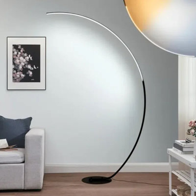 Arc Floor Lamps For Living Room, 65" Modern Led Floor Lamp With Remote Control, Dimmable 3 Colour Temperature Tall Standing Lamp,Timing Reading Floor Lamp For Living Room,Office, Bedroom