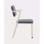 Chaise de bureau en tissu et finition blanche