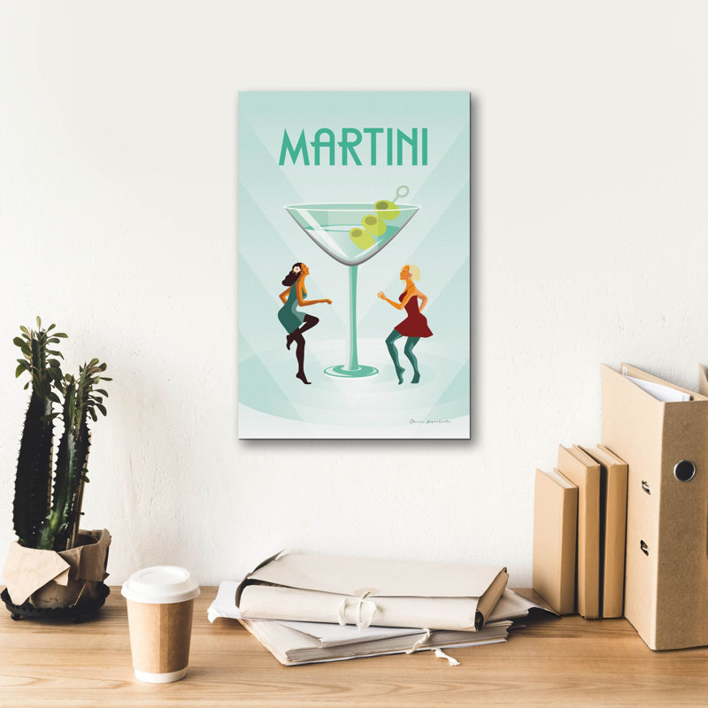 'Martini'  by Omar Escalante Canvas Wall Art, 18" H x 12" W x 0.75" D