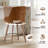 Kiain Swivel 26'' Upholstered Counter Height Bar Stool with Solid Wood legs-98706324