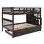 Lit superposé à escalier avec lit gigogne, rangement et barrière de sécurité pour chambre à coucher, dortoir-1420271780