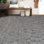 Tapis gris anthracite / bleu noué à la main de haute qualité-70393016