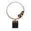 Sculpture anneau Mavis avec base en marbre-84978330