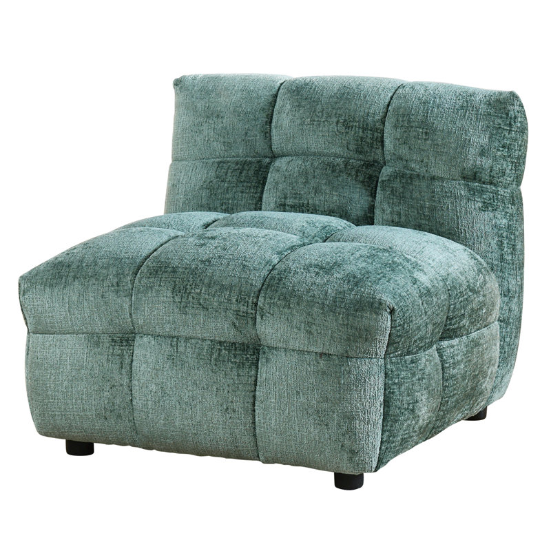 Fauteuil d'appoint sans accoudoirs Amalfi - turquoise, Turquoise