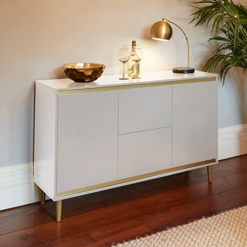 Bellandra ILIANA 135cm Sideboard, Snow White