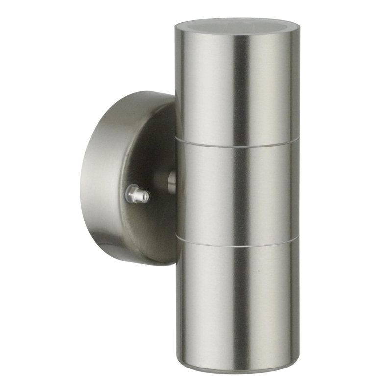 Michale Outdoor Armed Sconce, Stainless Steel