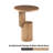 Modern Small Drink End Table With Geometric Base
