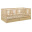 Twin Wood Daybed with Guardrails and Dual Functionality-1384195827