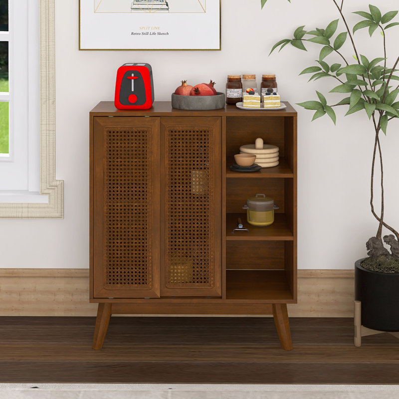 Buffet avec tablette réglable, Noyer