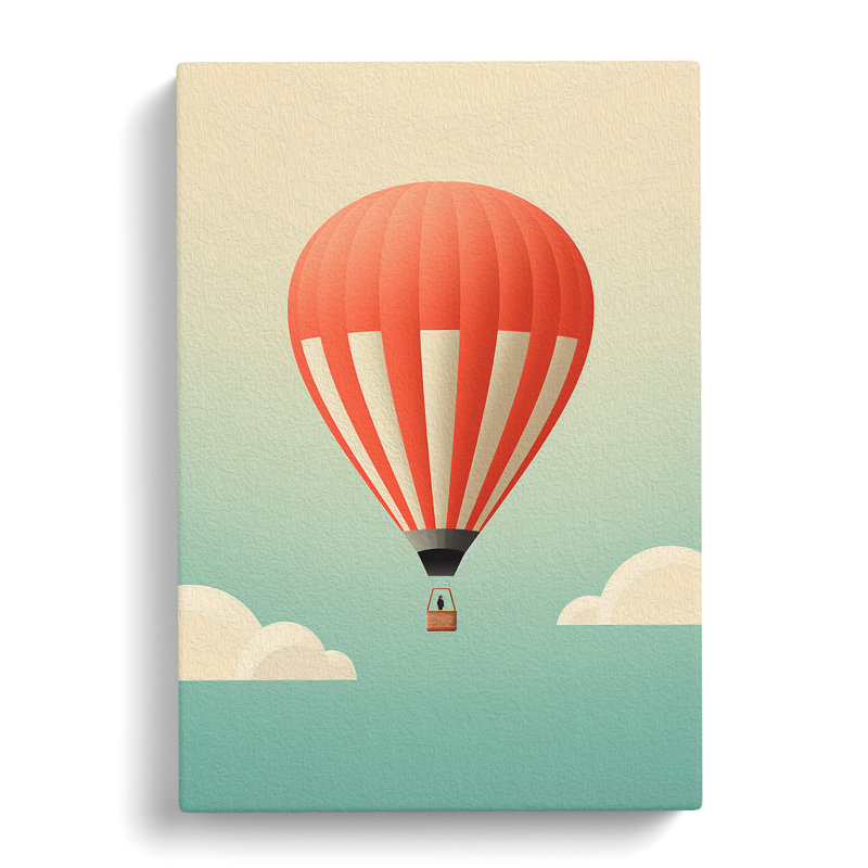 Hot Air Balloon Minimalism No.2 - Print, 76cm H x 50cm W x 3cm D