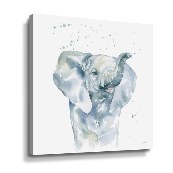 Ebern Designs Baby Elephant Framed On Canvas Painting | Wayfair