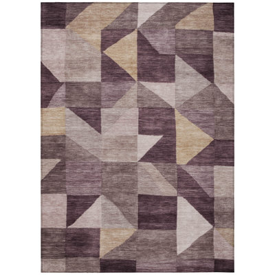 Machine Washable Indoor/Outdoor Jozwiak ACN2373 Geometric Rug