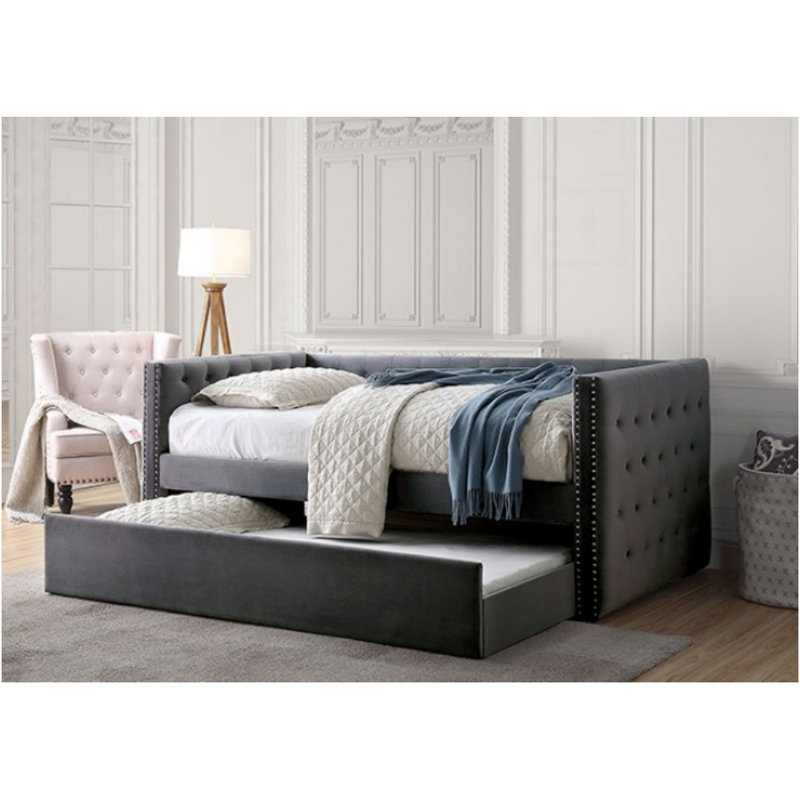 Gallegos Daybed With Trundle, Gray