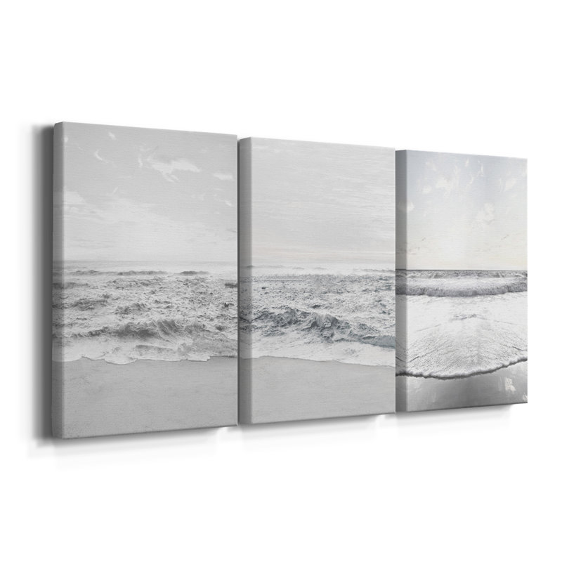 «Gentle Tides I», toile tendue sur mesure - 3 pièces, H 36 po x l 72 po
