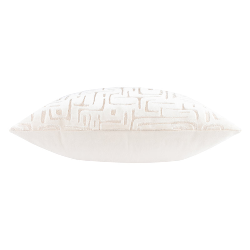 Soren Geometric Square Cushion, Cream, Feather