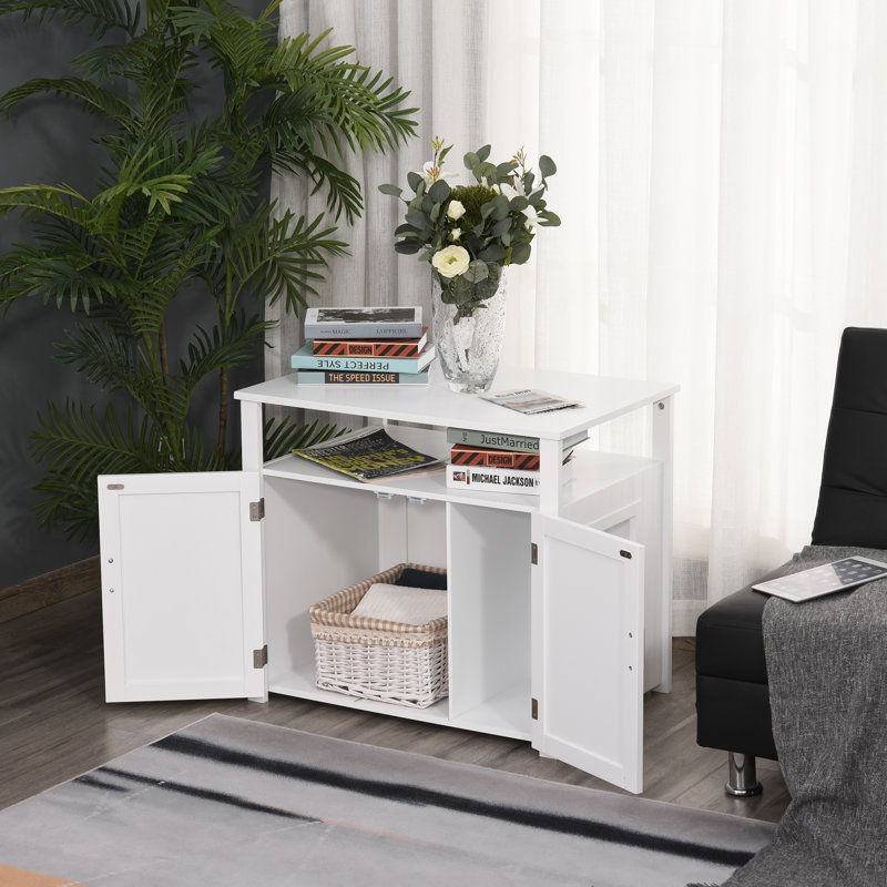 Enceinte de litière avec pelle, Blanc