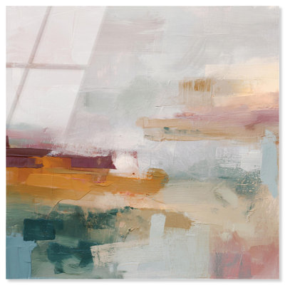 Blended Shores II Acrylic Print Sunset Wall Art by Art Remedy, Ready to Hang, 12 x 12