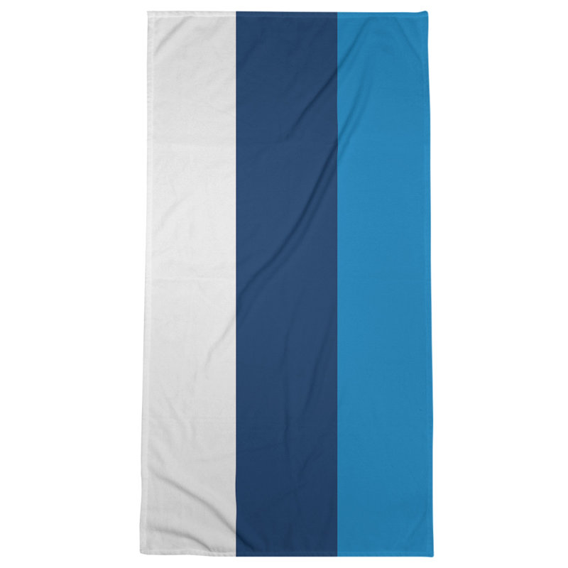 Cotton Blend Beach Towel, Dark Blue