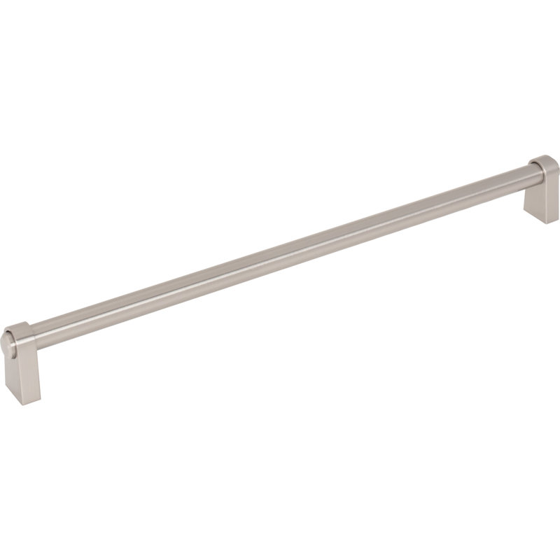 Lawrence Bar Pull, Brushed Satin Nickel, 12" Center To Center