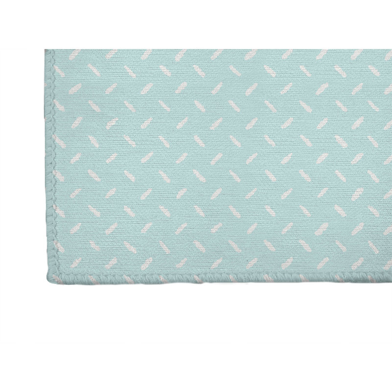 Kat Kids Play Mat, Rectangle 5' x 7', Light Blue/Blue
