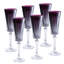 Colored Champagne Flute Glasses - Purple Toasting  Flute Glass - Set of 6 -  7 oz -Made in Europe-2115110777