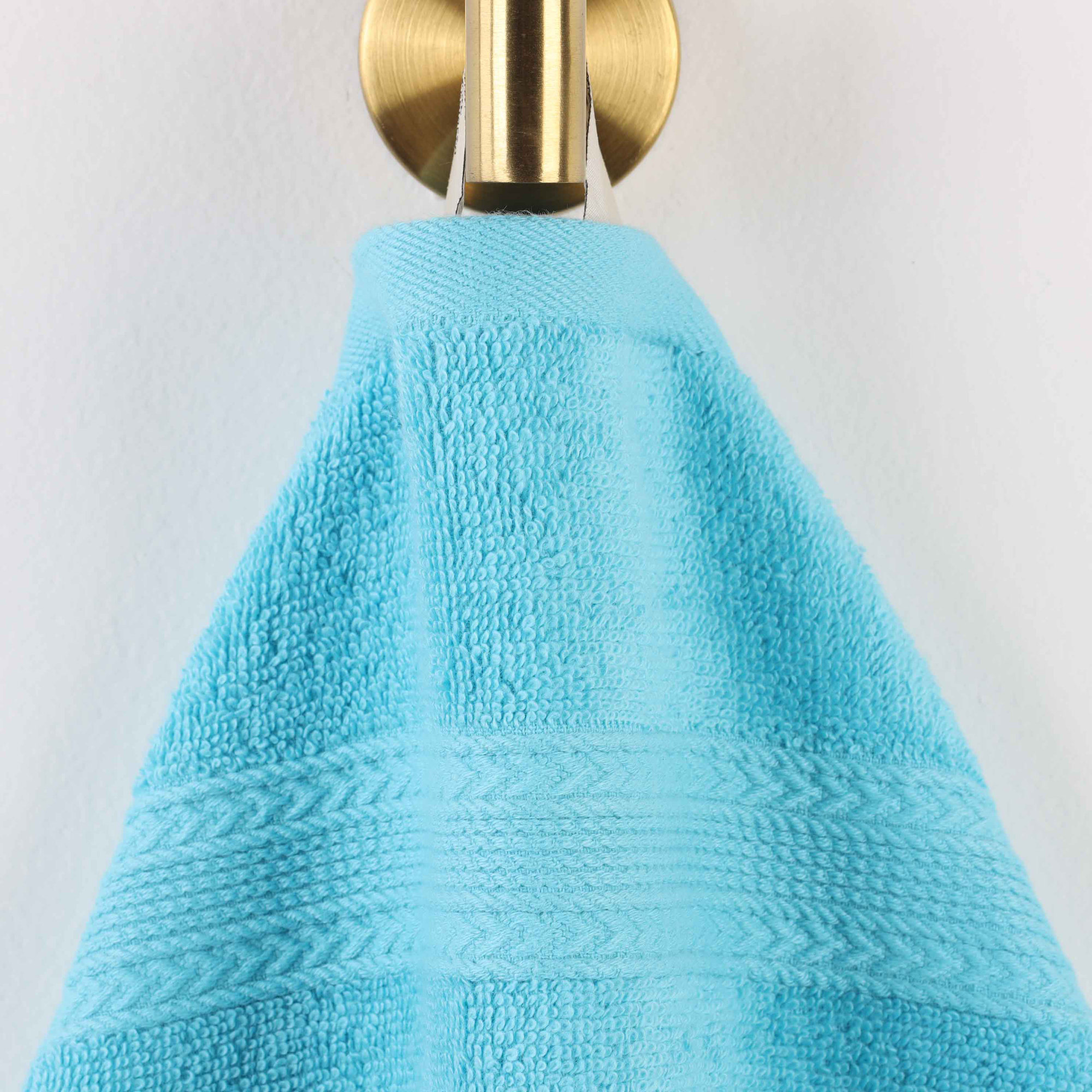 Simba Eco-Friendly Sustainable Cotton Washcloth Towel, Turquoise