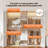 Metal Closet System, 4ft-8ft Custom Closet Organizer System With 4 Expandable Hanging Rods And Metal Tower,79" Walk In Closet System With 2 Drawers, Custom Built In Closet