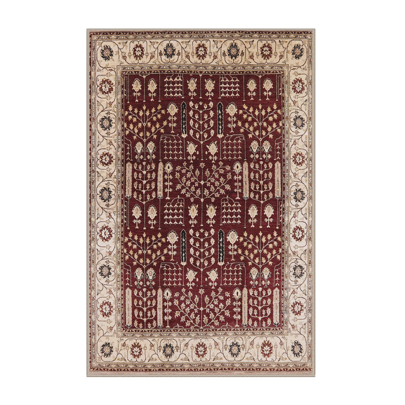 Tapis oriental beige / rouge Curson, Rectangle 4 pi x 6 pi