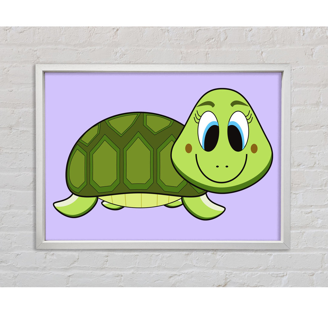 Happy Turtle Baby - Einzelner Bilderrahmen Kunstdrucke auf Leinwand